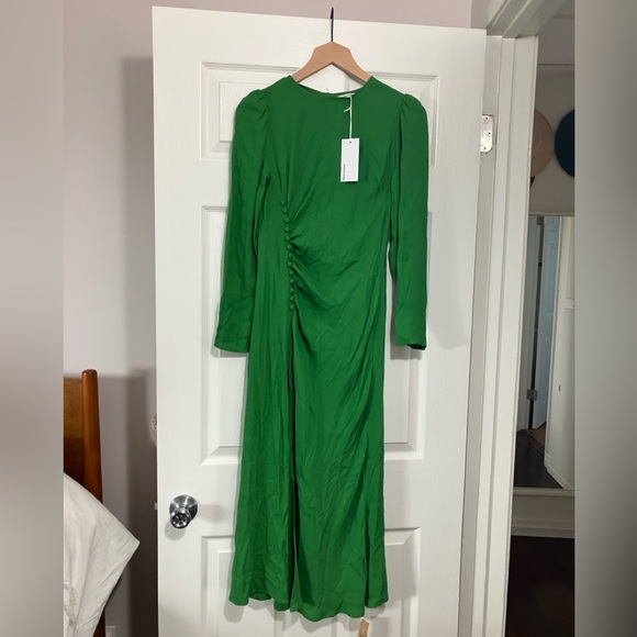 NWT Reformation Freda Kelly Green Dress- size 0 - Picture 2 of 11